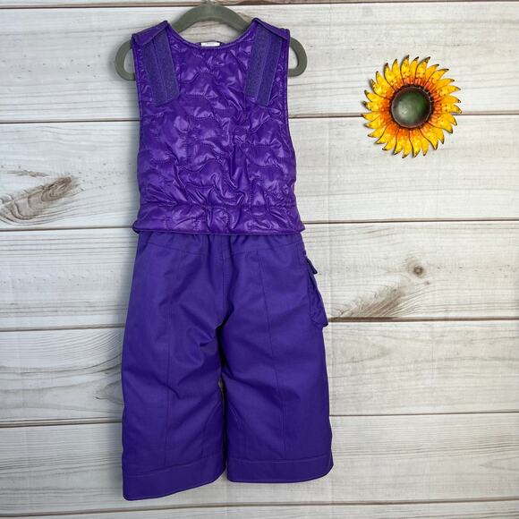 Obermeyer Chacha‎ Purple Quilted Snow Bib Overalls Ski Pants Toddler Size 2 - Picture 2 of 3